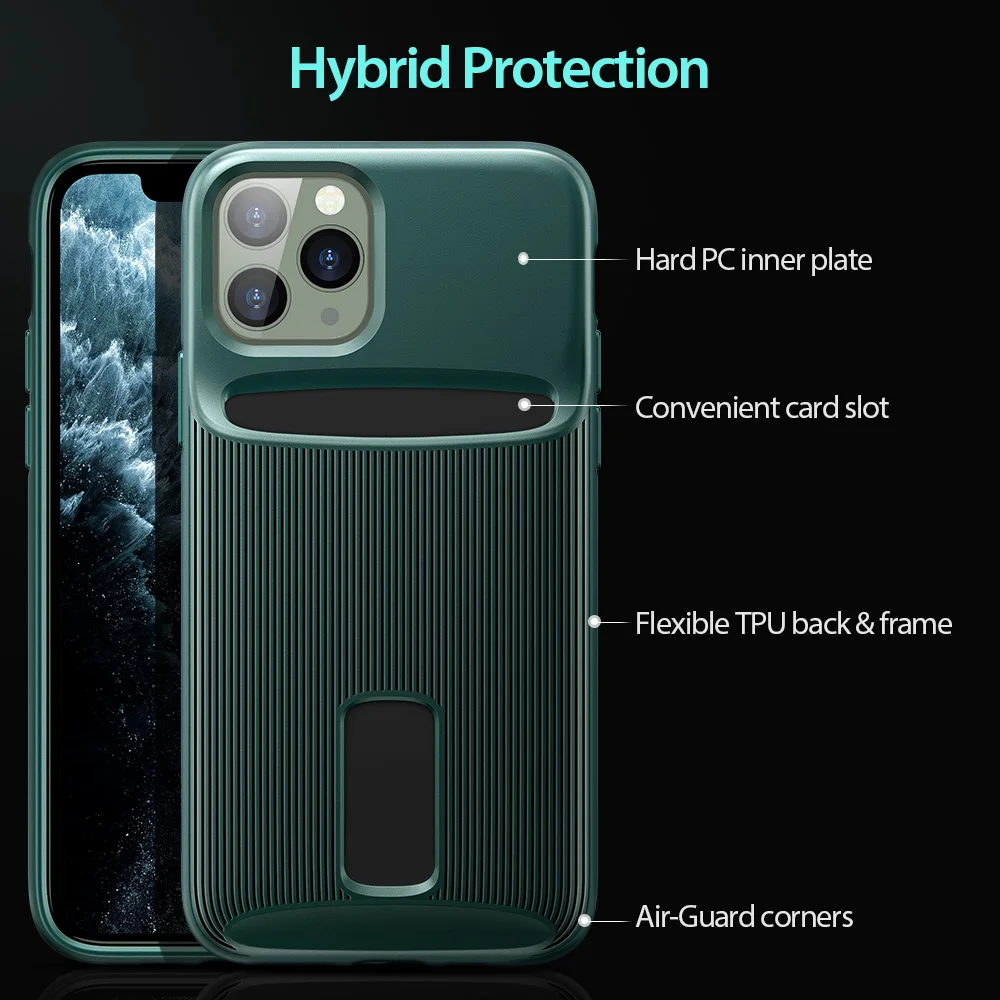 Чехол ESR для iPhone 11 Pro Max чехол с отделением карт брендовый деловой защитный