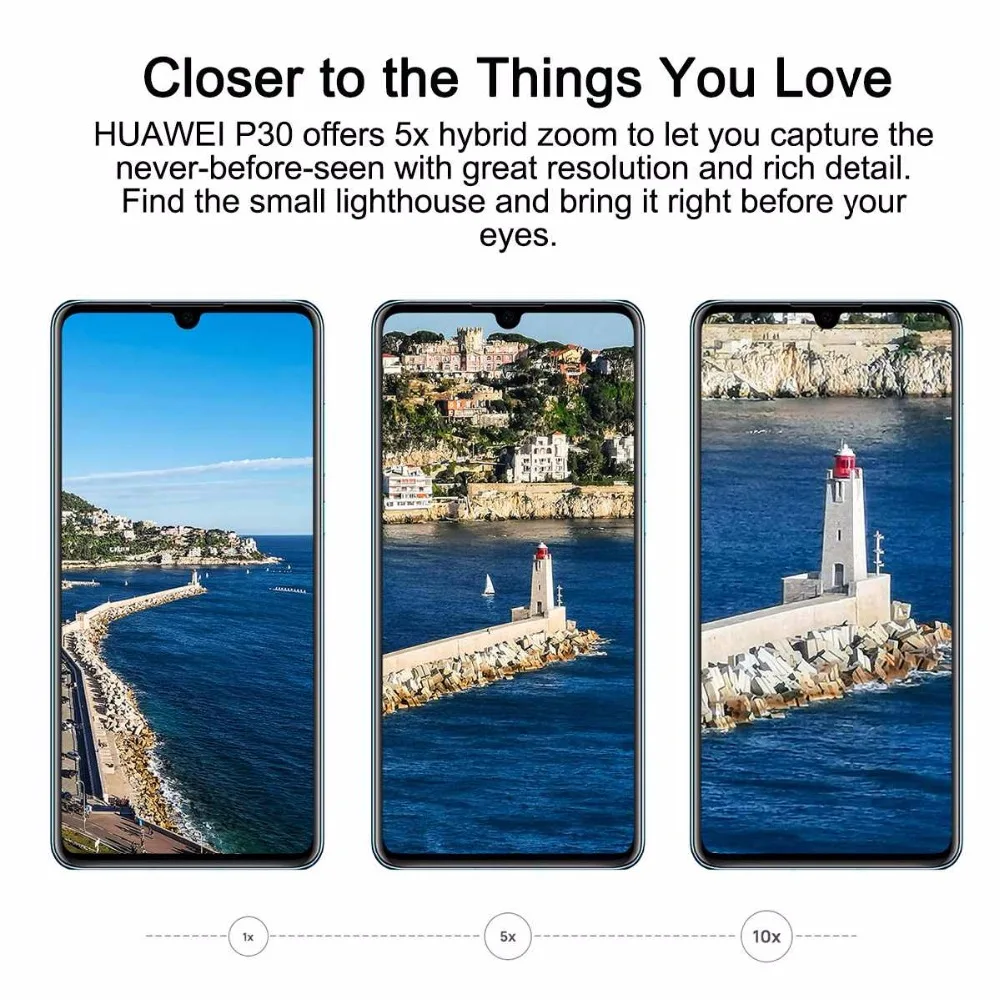 DHL Быстрая HuaWei P30 мобильный телефон Kirin 980 Android 9,1 6," 2340X1080 8 Гб Оперативная память 256 ГБ Встроенная память 40.0MP NFC отпечатков пальцев IP53