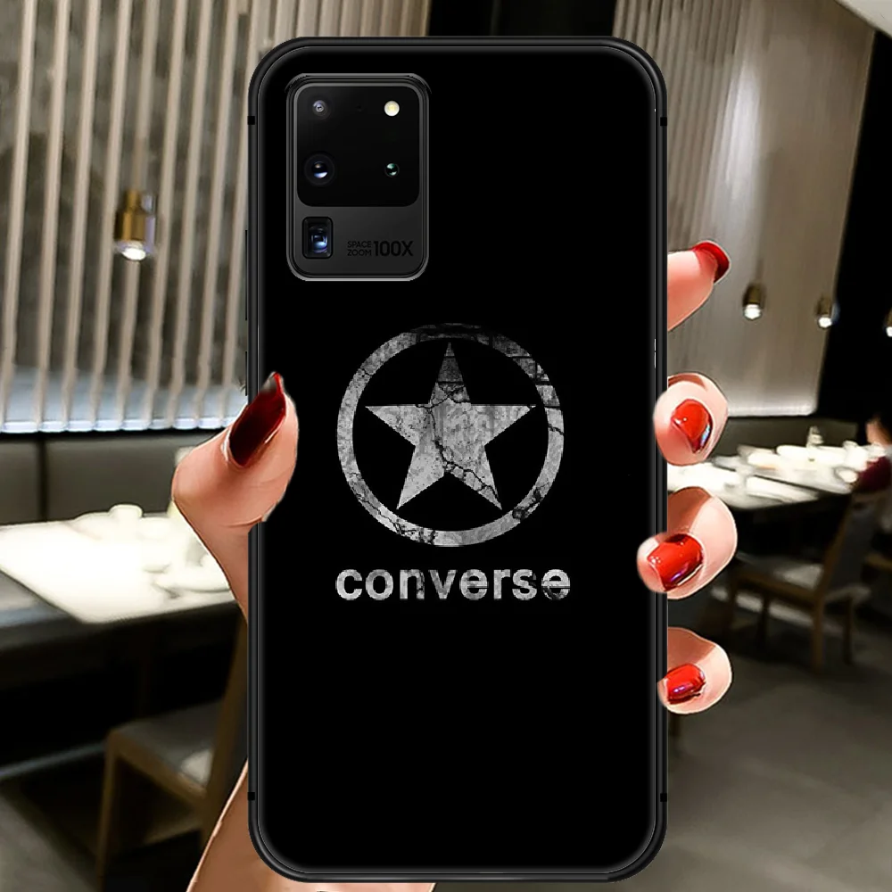 

Brand Conv Trendy Luxury Phone Case Cover Hull For Samsung Galaxy S 6 7 8 9 10 e 20 Edge Uitra Note 8 9 10 Plus black Hoesjes