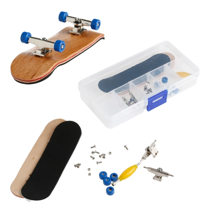 

2021 New 1Set Wooden Deck Fingerboard Skateboard Sport Games Kids Gift Maple Wood Set New