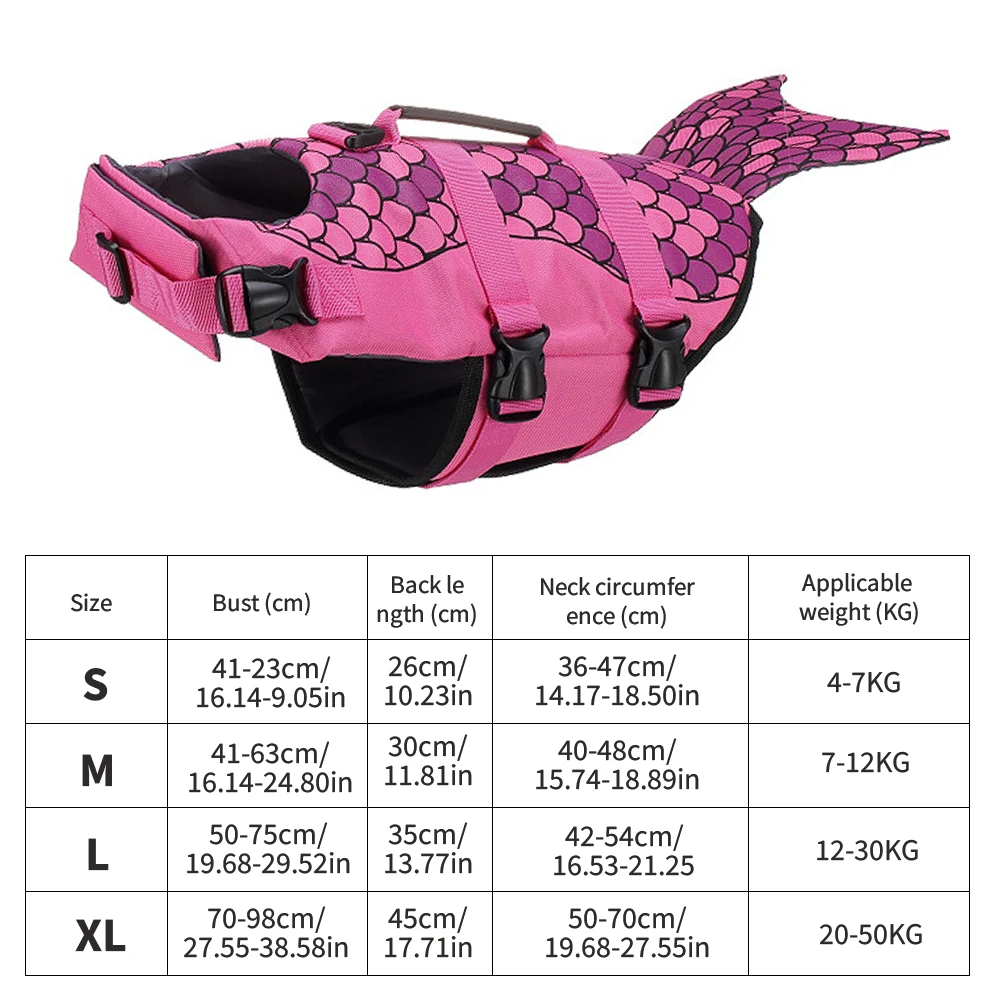 

Dog Life Jacket Coat Pet Safety Swimsuit Ripstop Dog Lifesaver Shark Vests Safety Clothing Dog Jacket For Pet Dogs Accessories