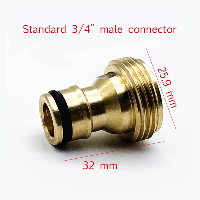 AIVY Soild Brass Thread Nipple Quick Connector Garden Irrigation Connector Faucet Nozzle Adapter Water Gun Washing Machine Joint