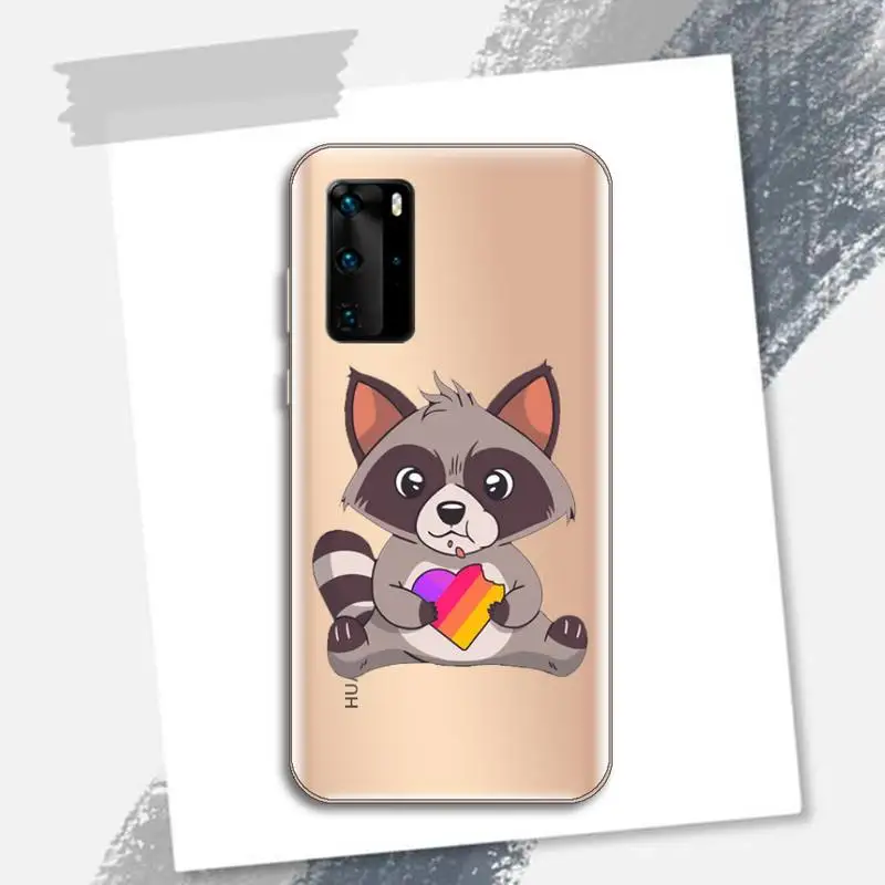

Cartoon cute likee cat Phone Case Transparent for Huawei P honor 8 10i 20 30 40 smart 2019