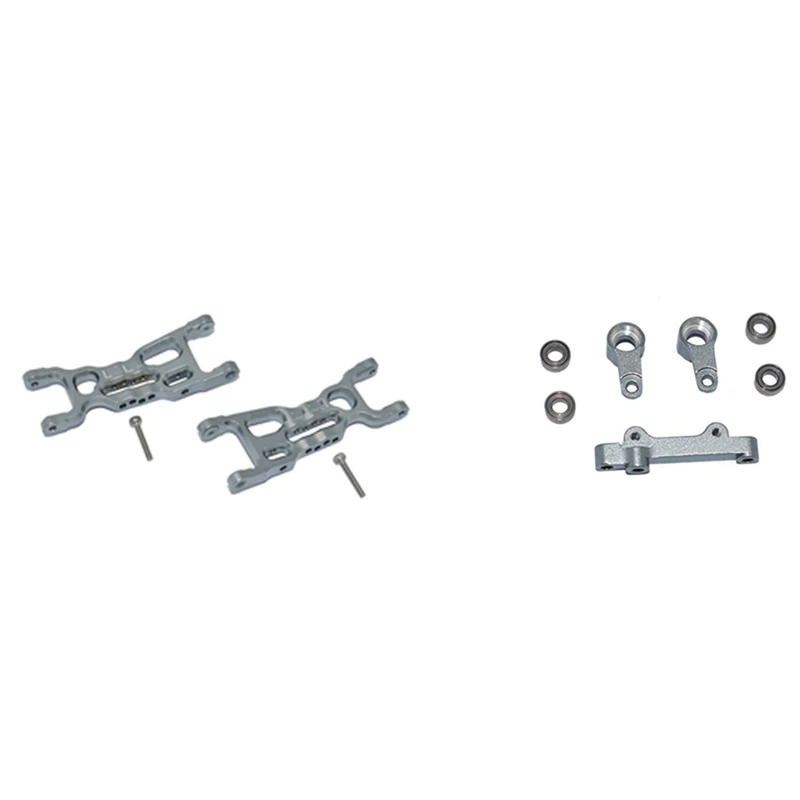 

Metal Front Lower Swing Arm Suspension Arm for LOSI 1/18 Mini-T 2.0 2WD 6 & Metal Steering Group Assembly Set Titanium