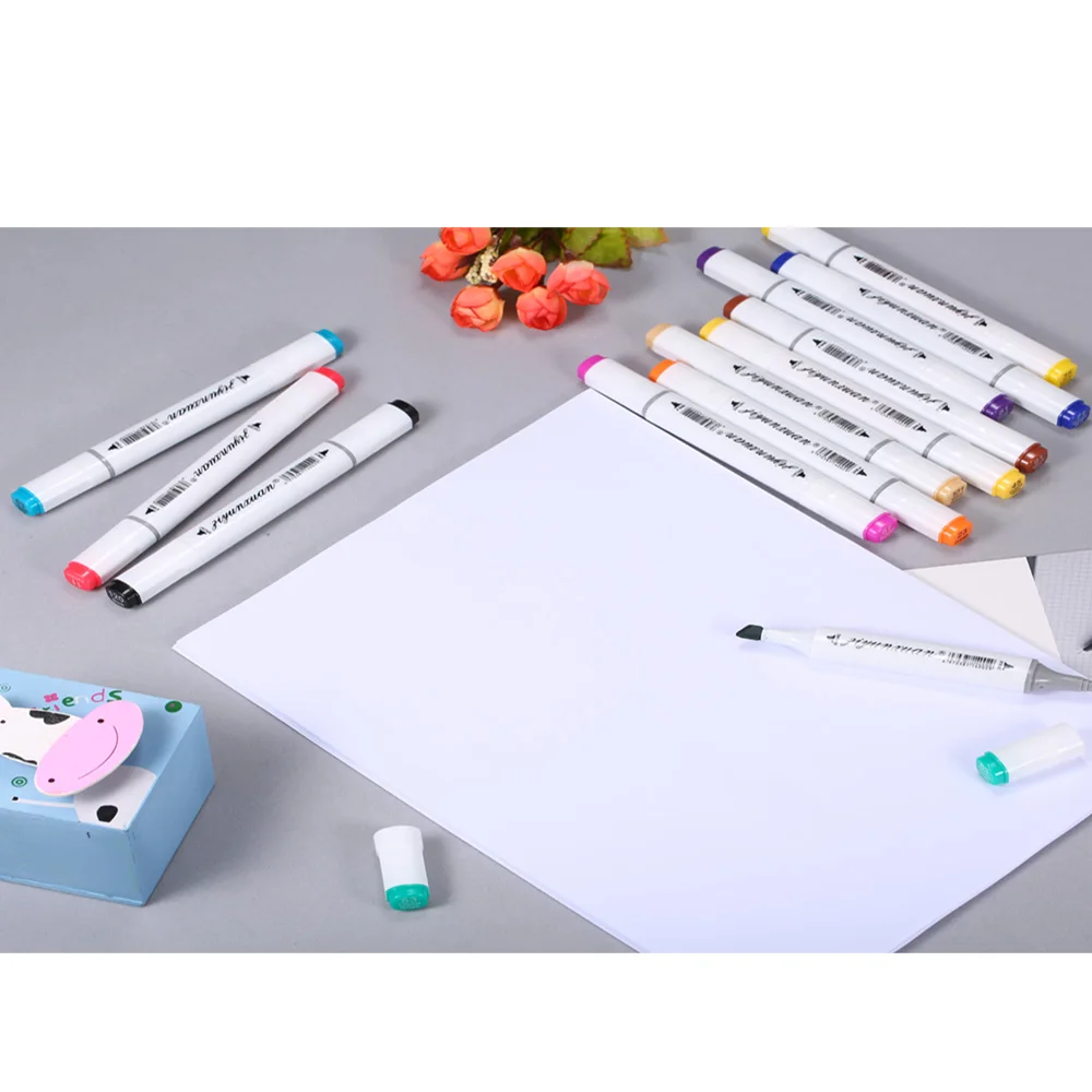 Маркеры с двумя головками для студентов набор из 24 цветных мультяшных