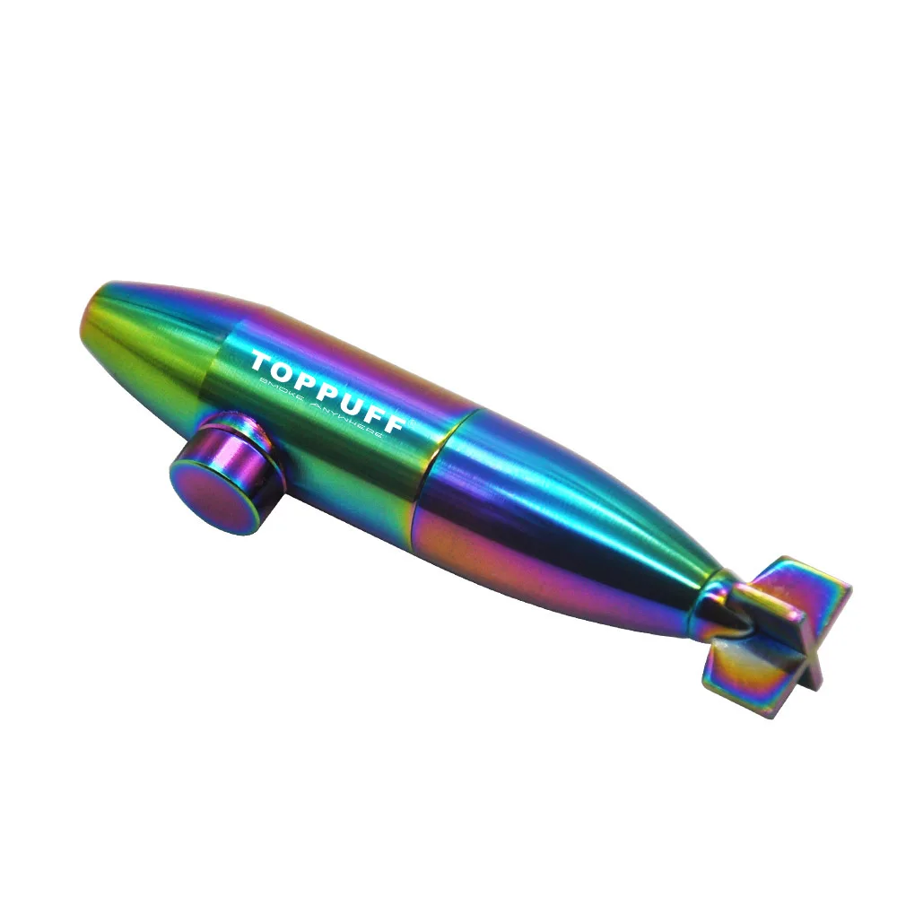 TOPPUFF Submarine Style Zinc Alloy Metal Snuff Snorter Dispenser Nasal Tube 86MM Smoking Straw Sniffer Pipe | Дом и сад
