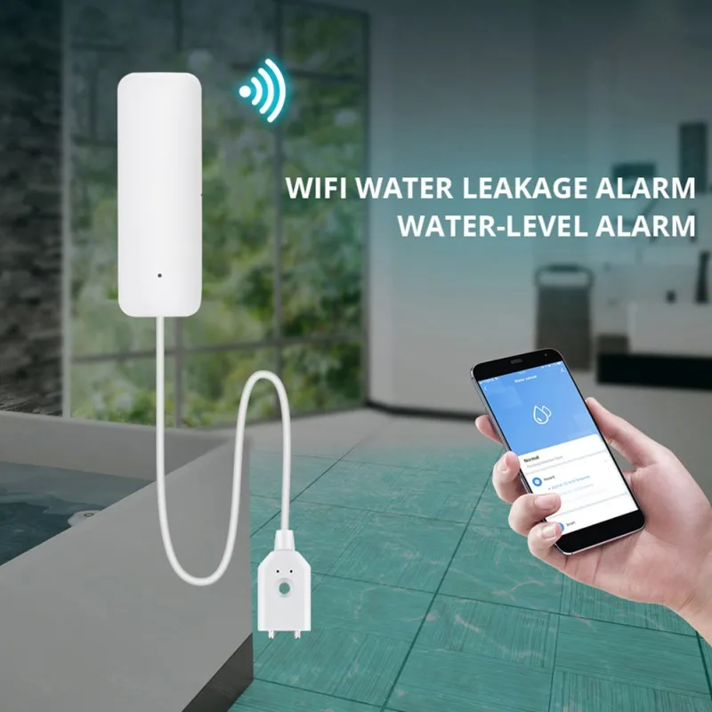 

Household Alarm Water Leakage Alarm Independent WIFI Water Leakage Sensor Detector Flood Overflow Alarm Security Alarm HOT SALE