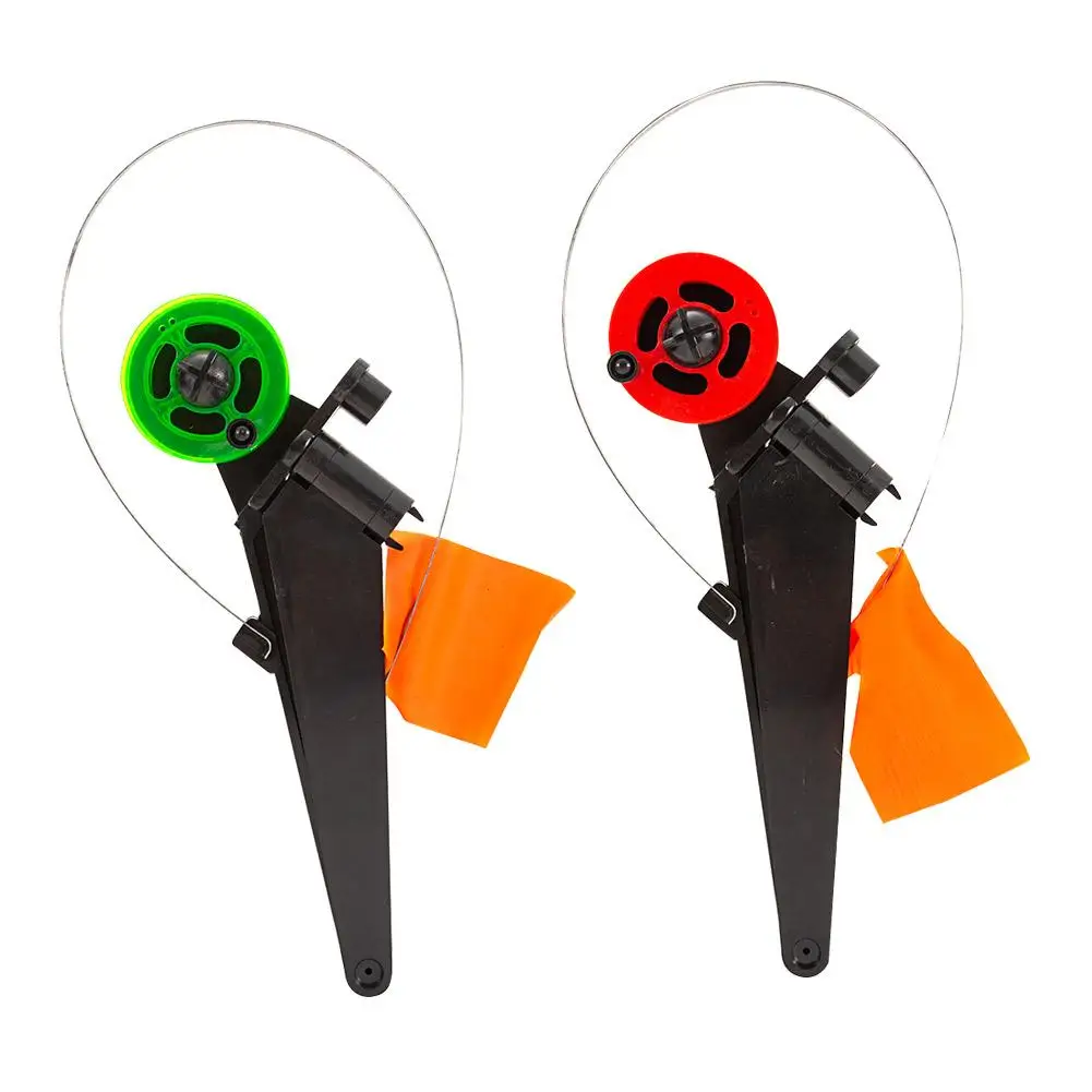 

Горячая Распродажа флаги для удочки, изящный дизайн, портативная Удочка из АБС-пластика для зимней подледной рыбалки, наконечник с флагом, у...