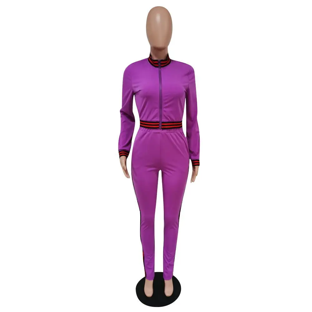 

2021 New Women's Casual Fashion Webbing Threaded Casual Two-Piece Suit