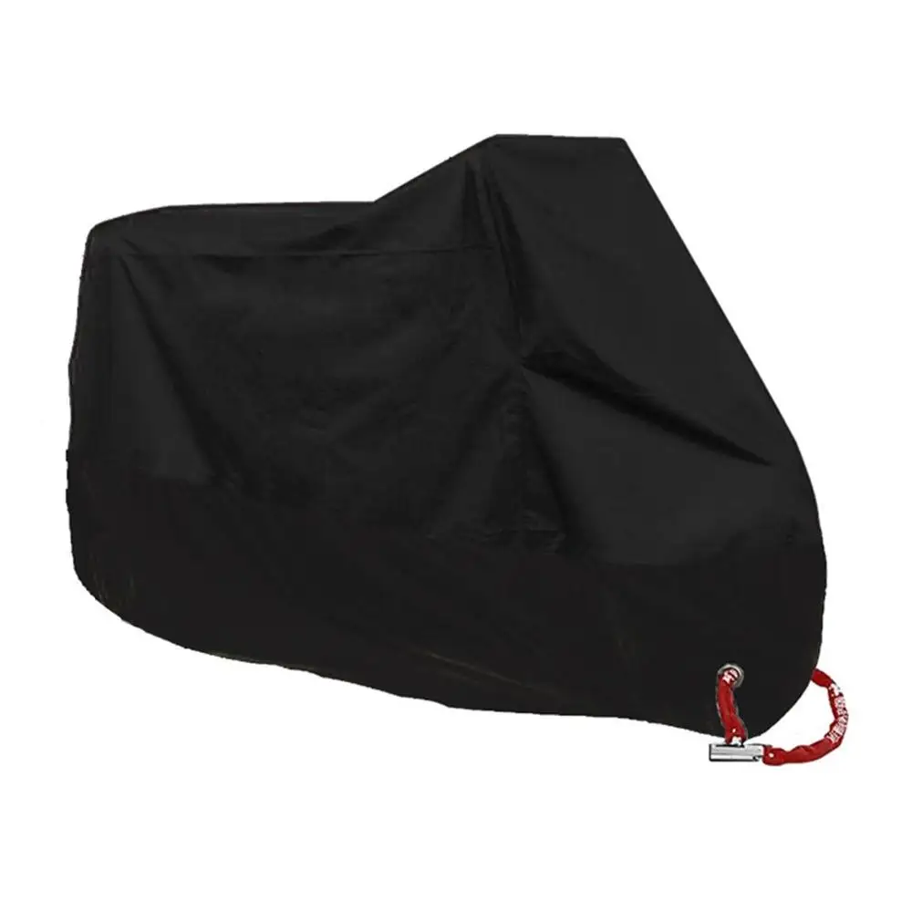Black Чехол для мотоцикла защитный Крытый 190T Защита от солнца непромокаемые пыленепроницаемый мотоцикл Дождевик - Цвет: Black