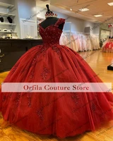 real image burgundy ball gown quinceanera dress 2022 appliques beaded sweet 16 dresses court train vestidos de 15 anos