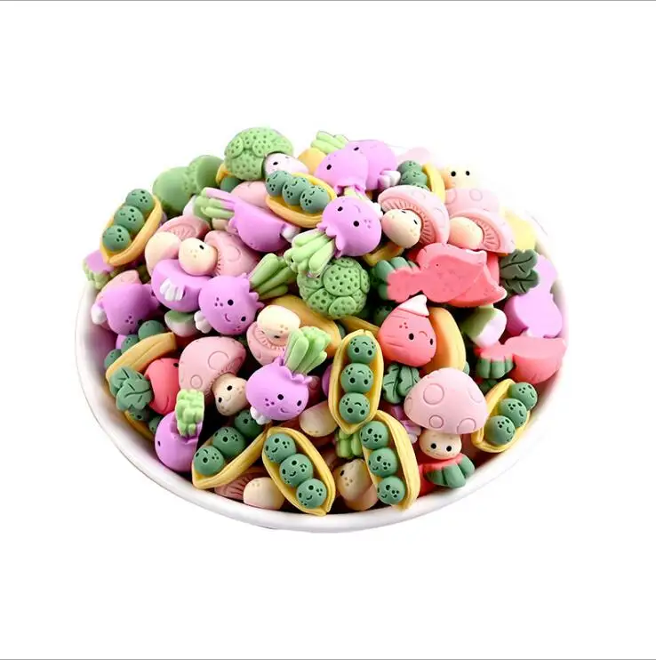 

50Pcs Simulation Vegetables Resin Flatback Cabochons Scrapbooking Craft DIY Accessories