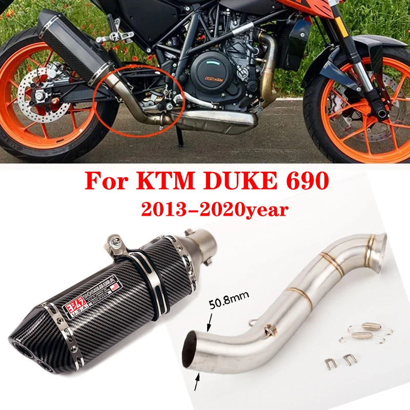 

Для DUKE 690 аксессуары для выхлопных газов мотоцикла 2013-2020 аксессуары для выхлопных газов без шнуровки модифицированный глушитель Yoshimura Средн...