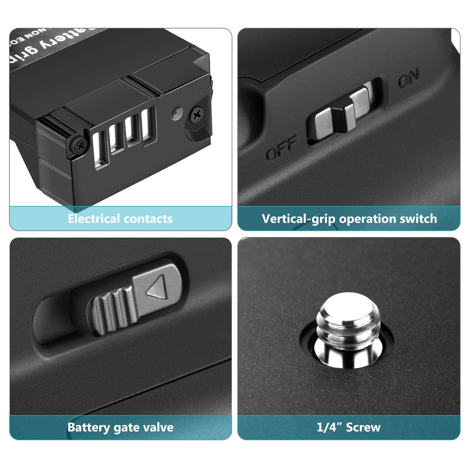 

Neewer Vertical Battery Grip with Battery Holder Compatible with Canon EOS RP, Work with 1 or 2 Pieces Canon LP-E17 Battery