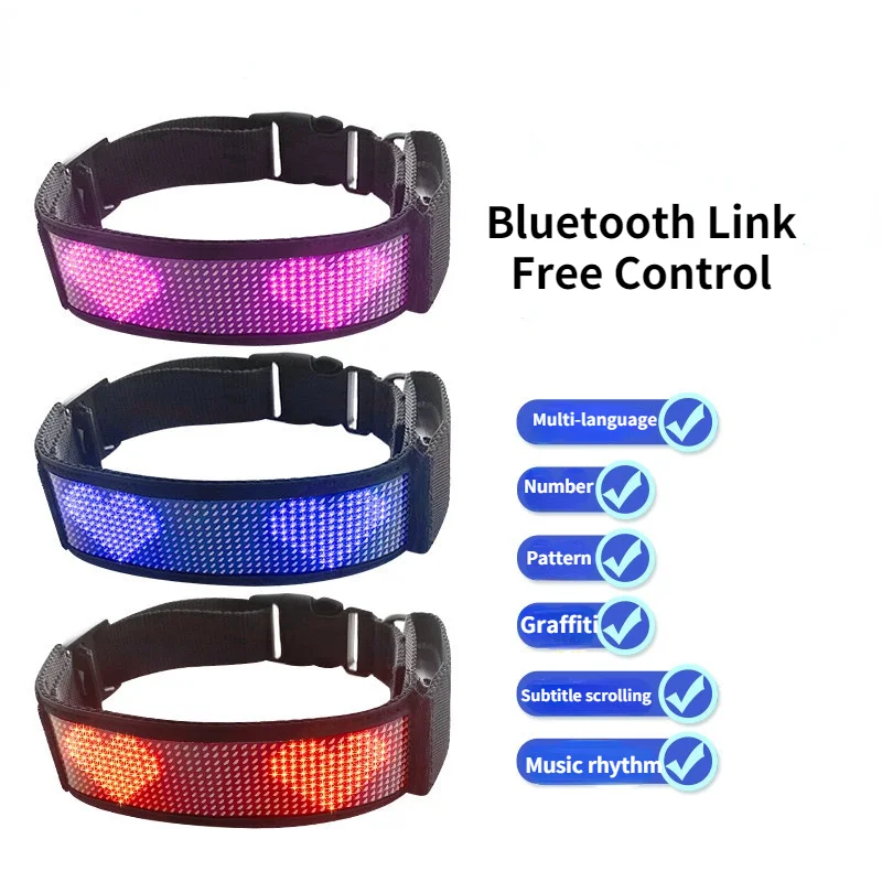 Collar antip&eacute;rdida con pantalla LED para perros y gatos, accesorio con Bluetooth, env&iacute;o gratuito-3