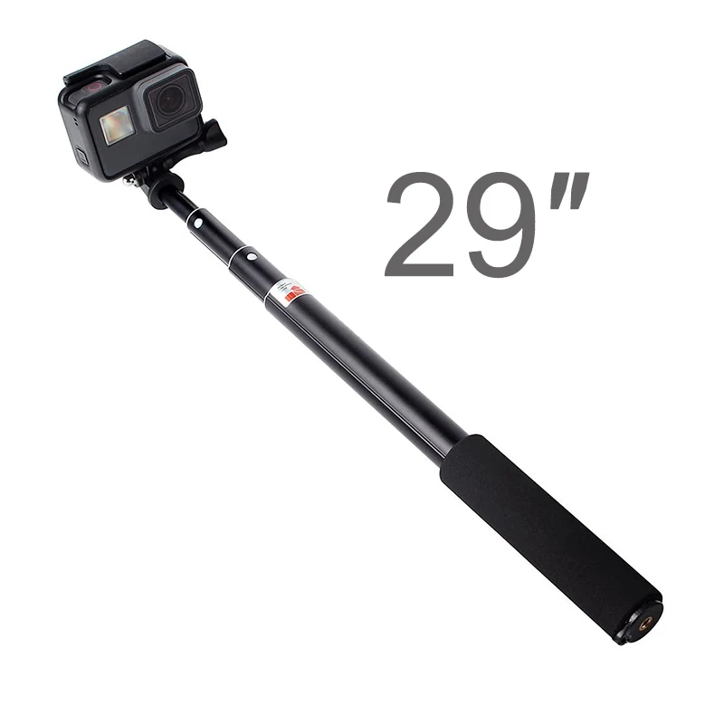 Купи For GoPro Accessory 29 inch Aluminum Selfie Stick Monopod for Go Pro Hero 10 9 8 7 6 5 4 Session Dji Sjcam Xiaomi Yi Eken Camera за 739 рублей в магазине AliExpress