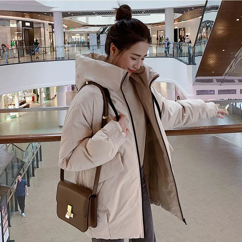 Длинные парки 2020 модная Толстая зимняя куртка-пуховик с хлопковой подкладкой