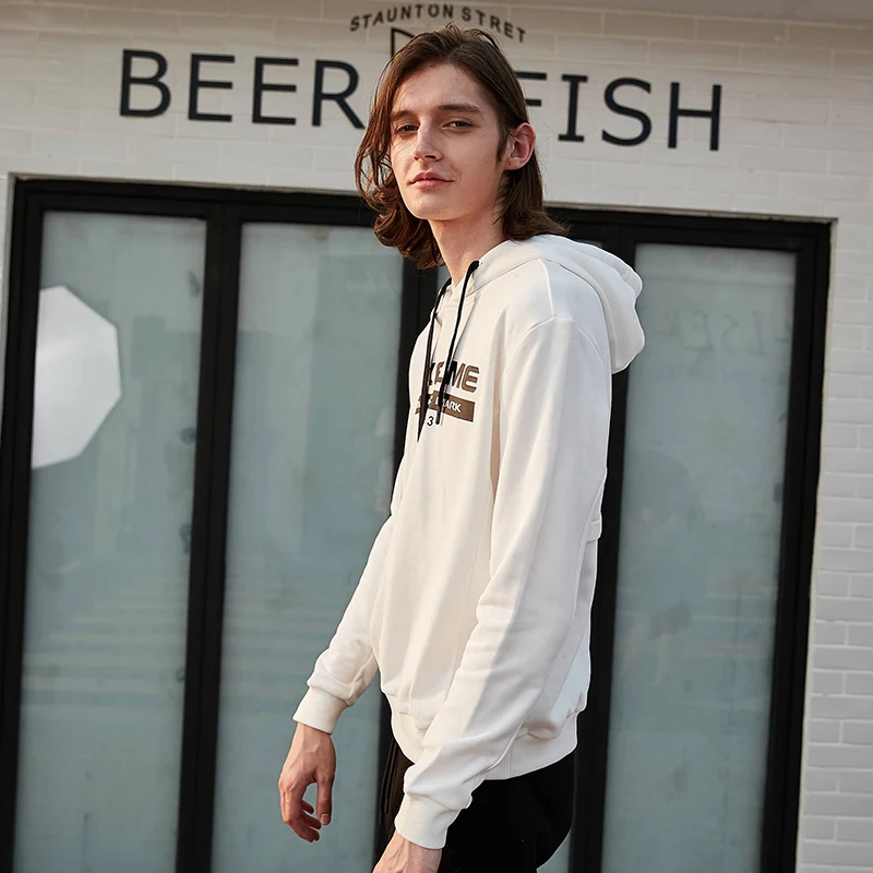 Мужская толстовка с капюшоном KELME белая Повседневная Толстовка в стиле хип хоп