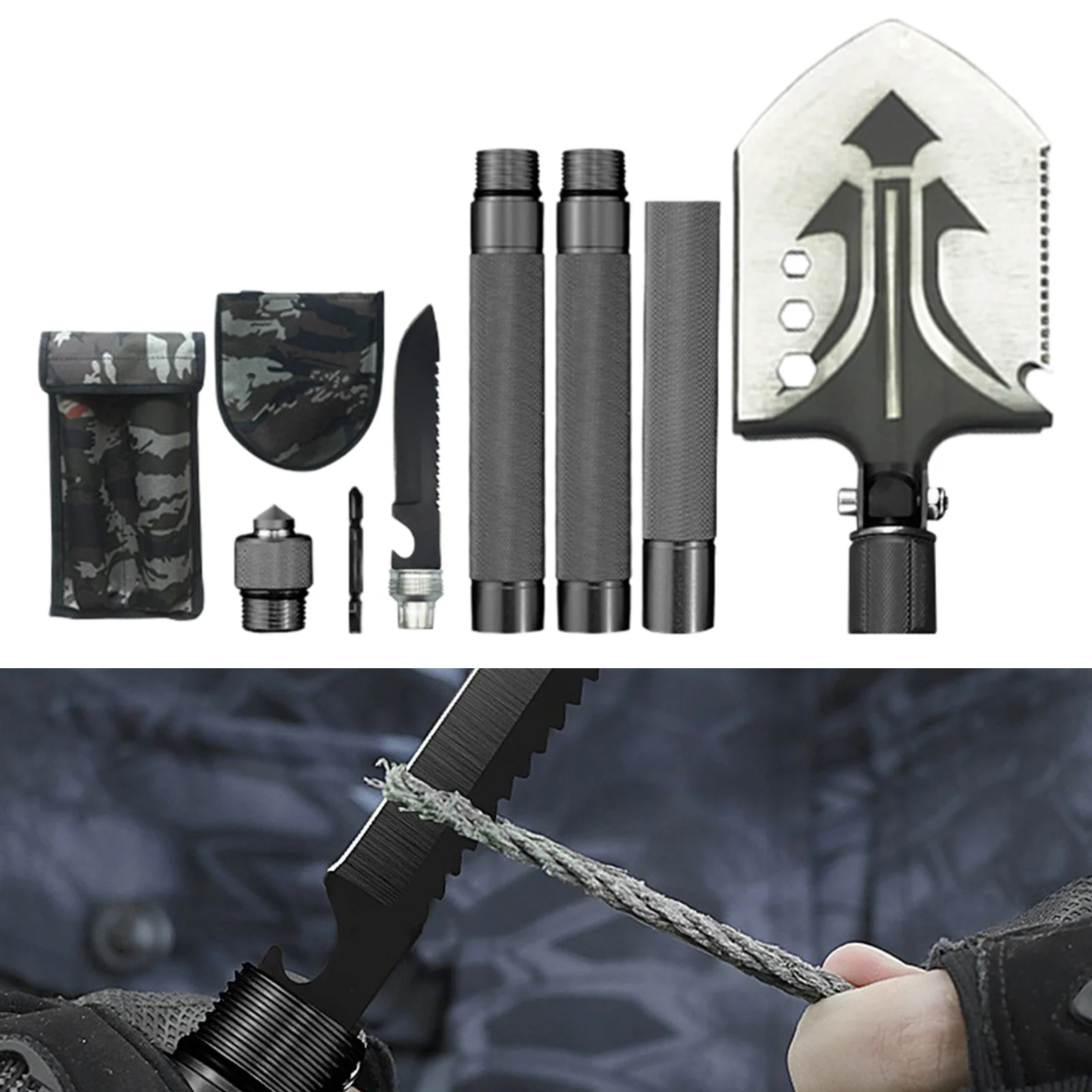 Тактическая многофункциональная лопата для снега складные инструменты