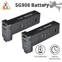 good quality zll original 7 6v 3400mah lipo battery for sg908 rechargeable part gps rc drone accessories