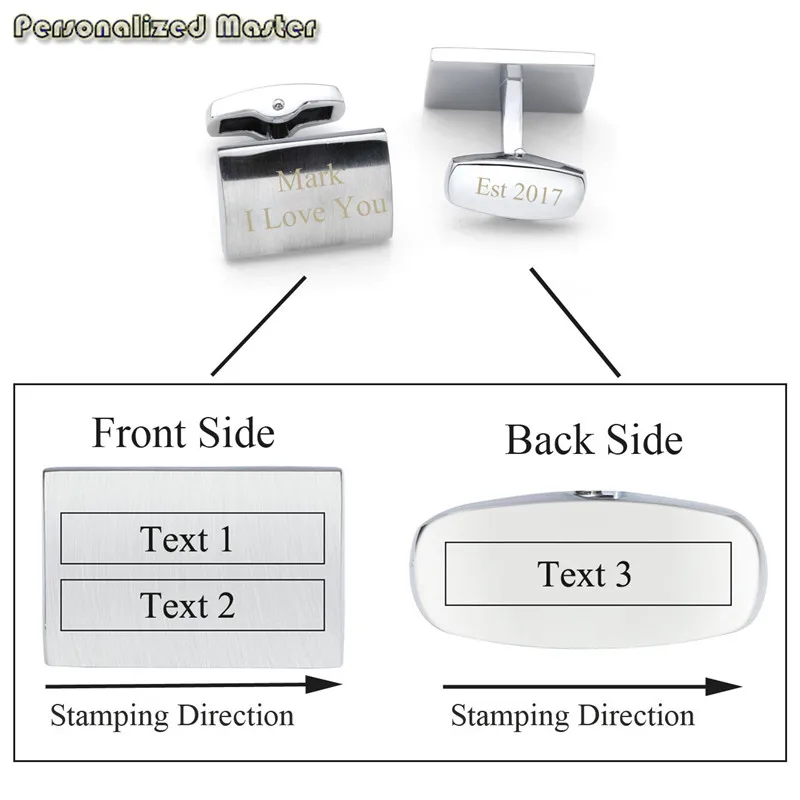 Набор мужских запонок и зажимов для галстука из нержавеющей стали|Другие