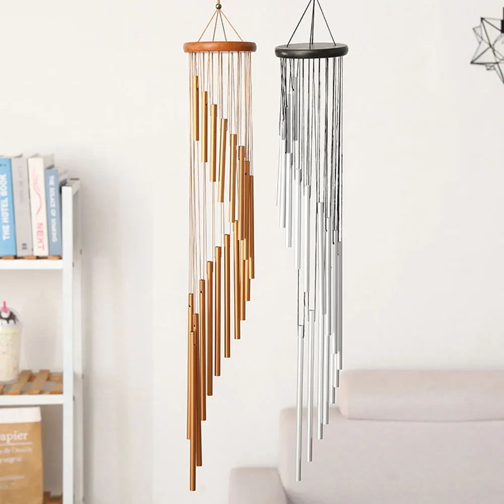 

18 Tubes Nordic Wind Chimes Metal Wind Bells Classic Handmade Ornament Garden Patio Outdoor Wall Hanging Home Decor 90x120cm