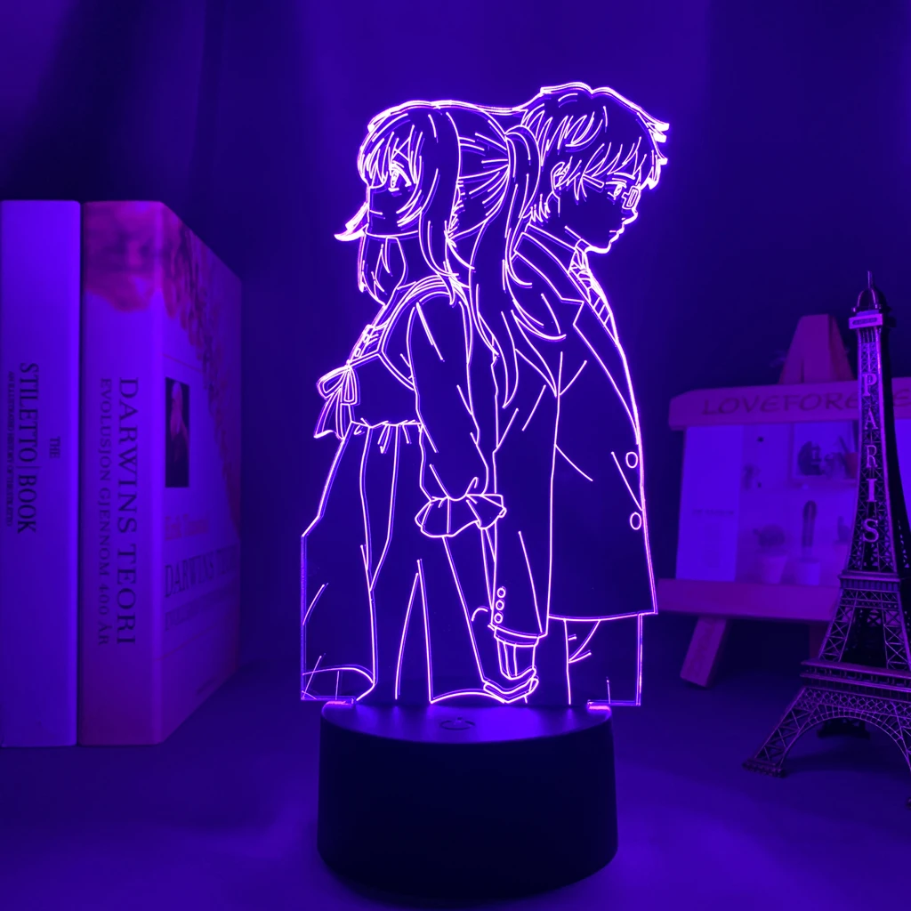 

3d Led Light Anime Your Lie In April for Bedroom Decor Night Light Kids Brithday Gift Manga Room Table 3d Lamp Your Lie In April