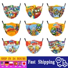 Многоразовые моющиеся детская маска супер вещи шпионов с принтом маски для взрослых дышащие кроссовки унисекс Пылезащитная маска для лица крышка