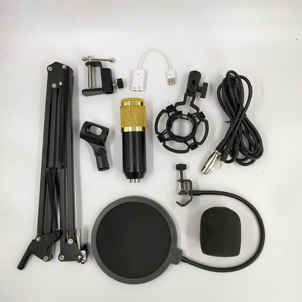 Компьютер пение проводной конденсаторный микрофон набор записи вокала голоса