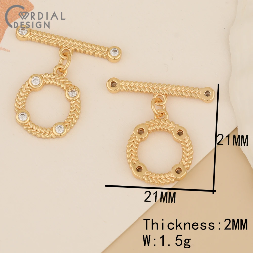Cordial Design 30Pcs OT Clasps/DIY Making/CZ соединители/натуральное позолота/ювелирные