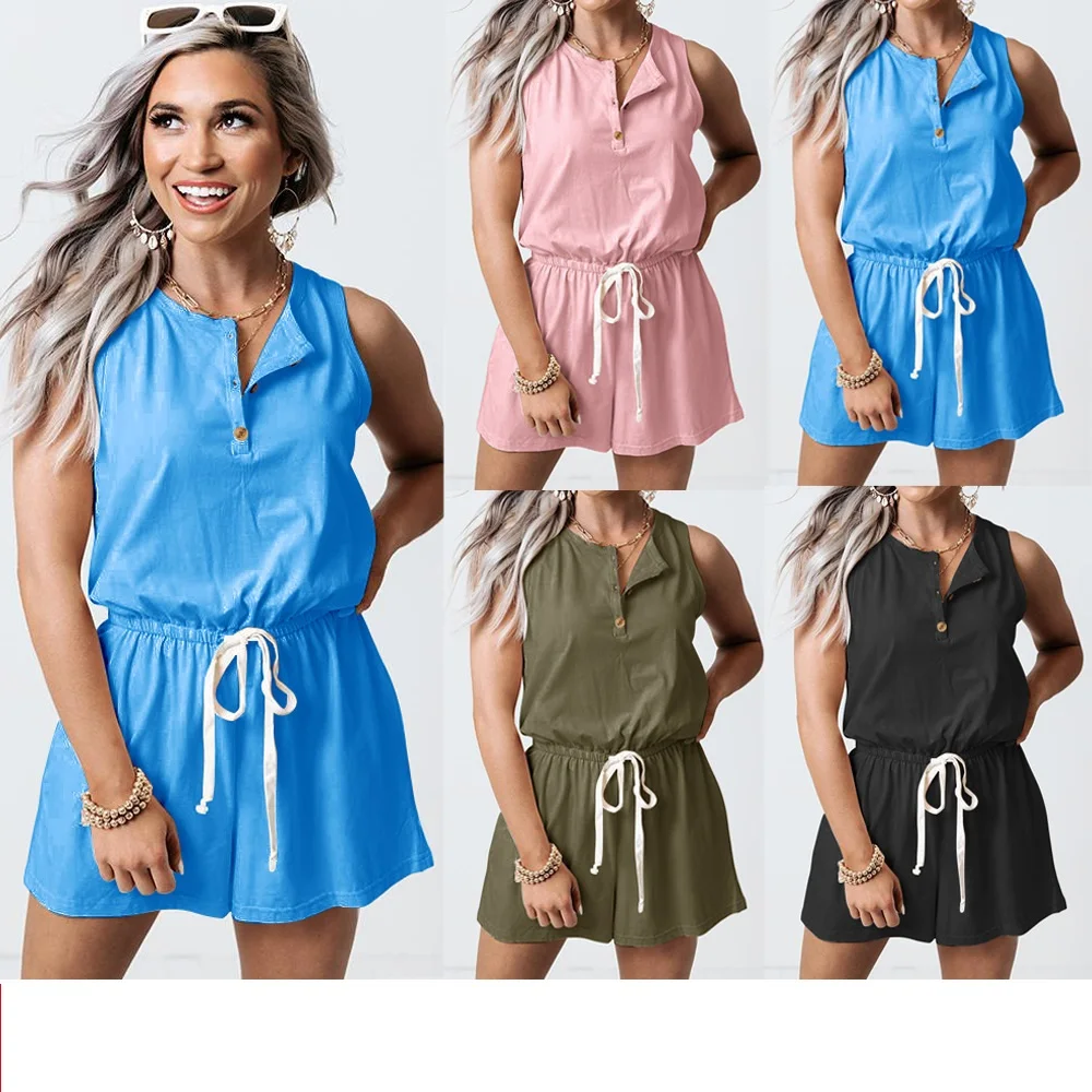 

Свежий и простой 2021 летние Новый стиль Женские однотонные Цвет одежда без рукавов, на пуговицах, плотно прилегает к телу, декорированы круже...