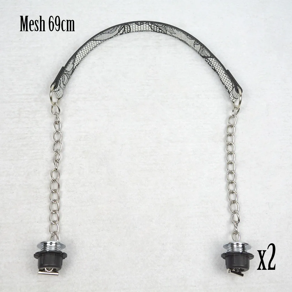 mesh Новинка, TANQU, 1 пара серебряных коротких толстых цепей Obag с металлическим напылением и винтом для сумки, женская сумка через плечо - Цвет: mesh