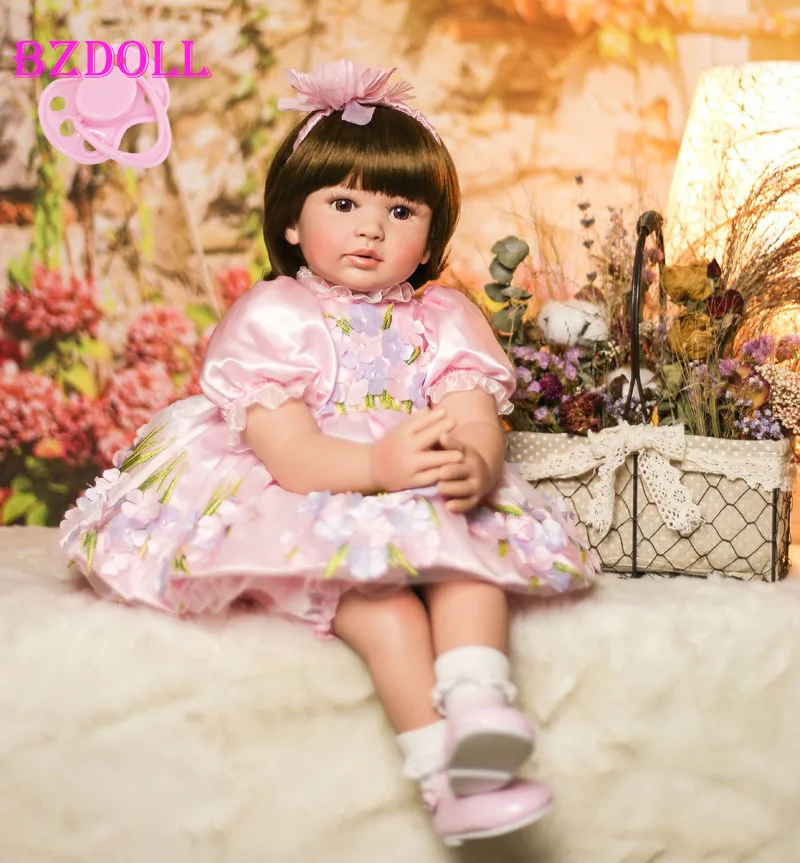 60 см Силиконовая Кукла Reborn игрушки виниловая принцесса малыши живы Bebe девочки