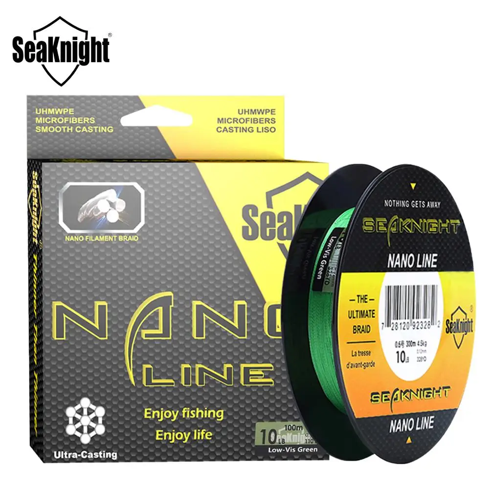SeaKnight Nano 300 м 330 ярдов PE плетеный Рыбалка линии 4 пряди Multifilament тонкой Леска 4-10LB