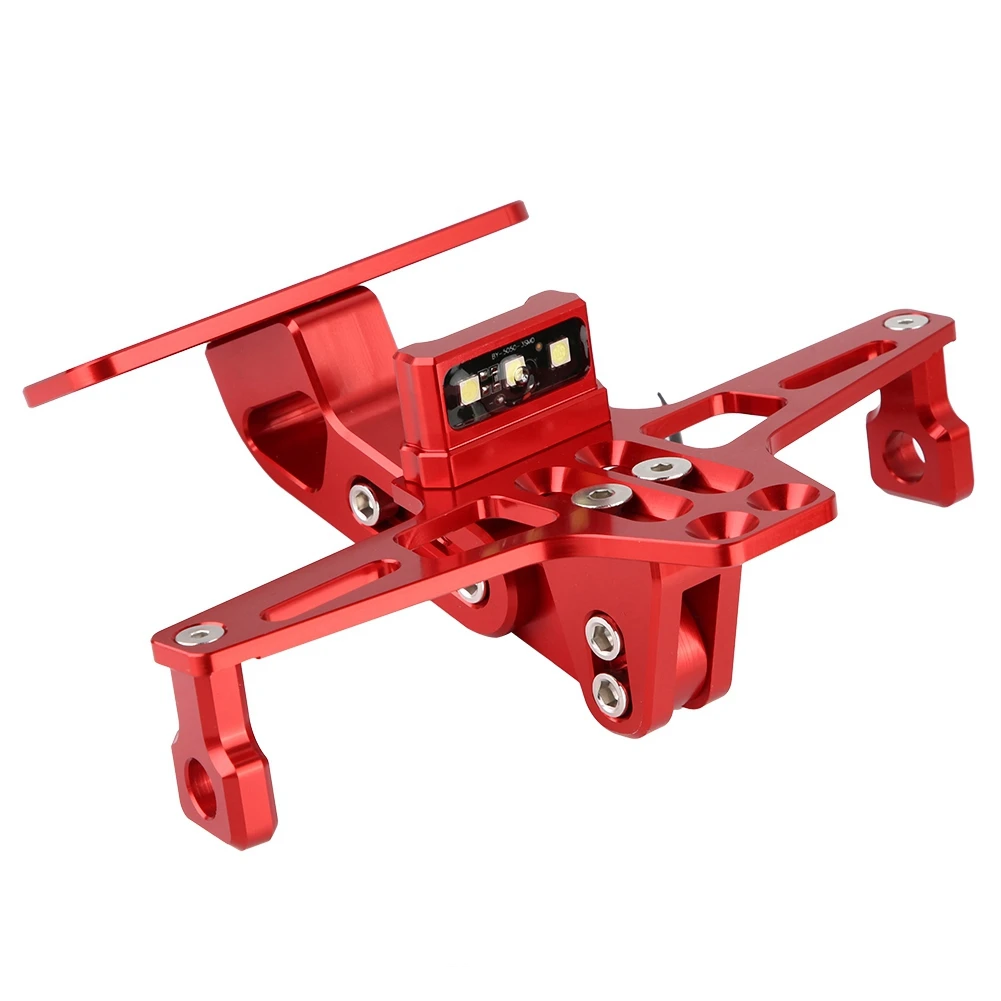 

Универсальный алюминиевый держатель для заднего номерного знака мотоцикла с ЧПУ с белым светодисветильник дом