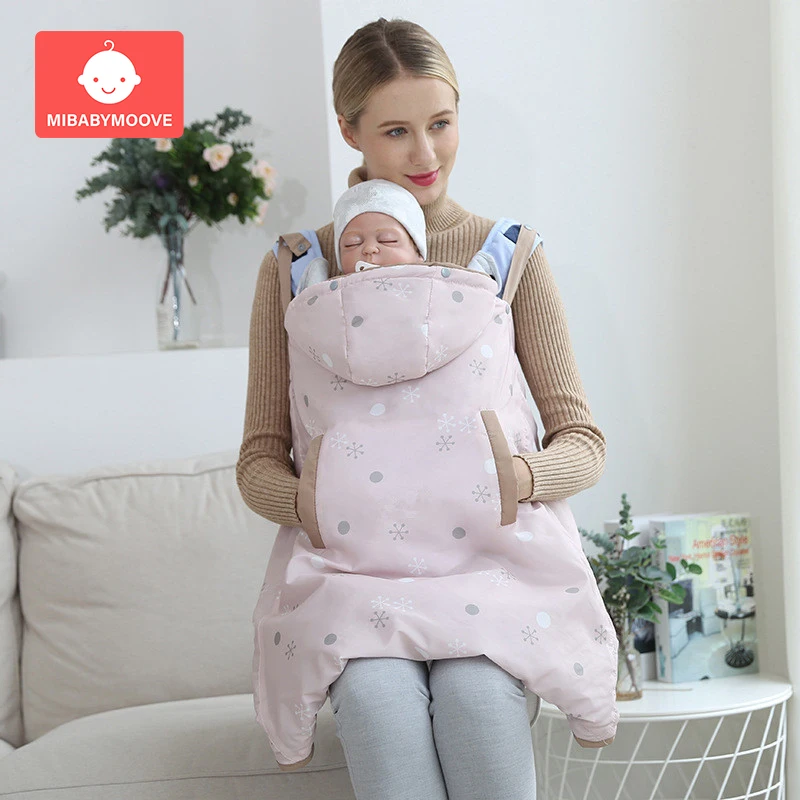 Теплая накидка-кенгуру для детей зимняя младенцев ветрозащитное одеяло на