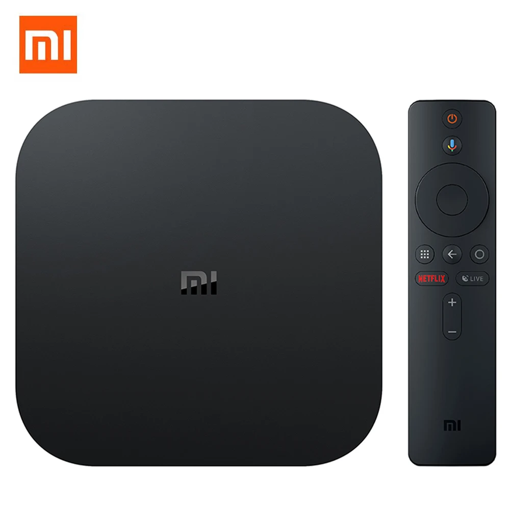 Оригинальная Xiaomi mi коробка S Android 8,1 ТВ приставка медиаплеер 2 ГБ 8 ГБ Cortex A53 HD mi 2,0 2,4G+ 5,8G WiFi Bluetooth 4,2 голосовое дистанционное управление