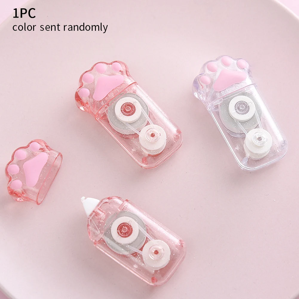 

Correction Tape Stationery Decorative Cute Portable Gift Diary Acccessories Random Color Office School 6m Long Cat Paw Mini