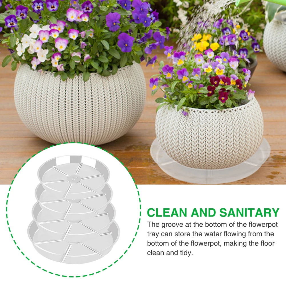 

20pcs Easy Clean Nursery Indoor Outdoor Thickened Plant Saucers Bonsai Pet Balcony Flower Pot Tray Reusable Accessories Garden