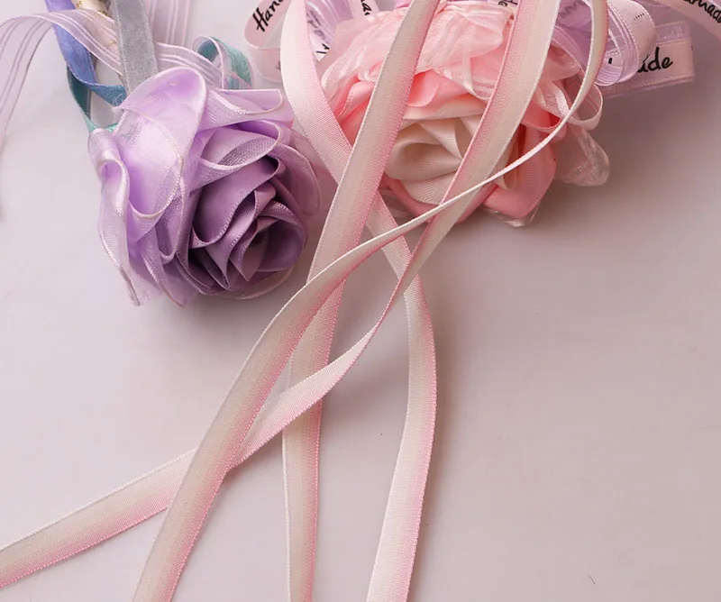 10 ярдов 1 см синие розовые металлические блестящие ленты ручной работы для