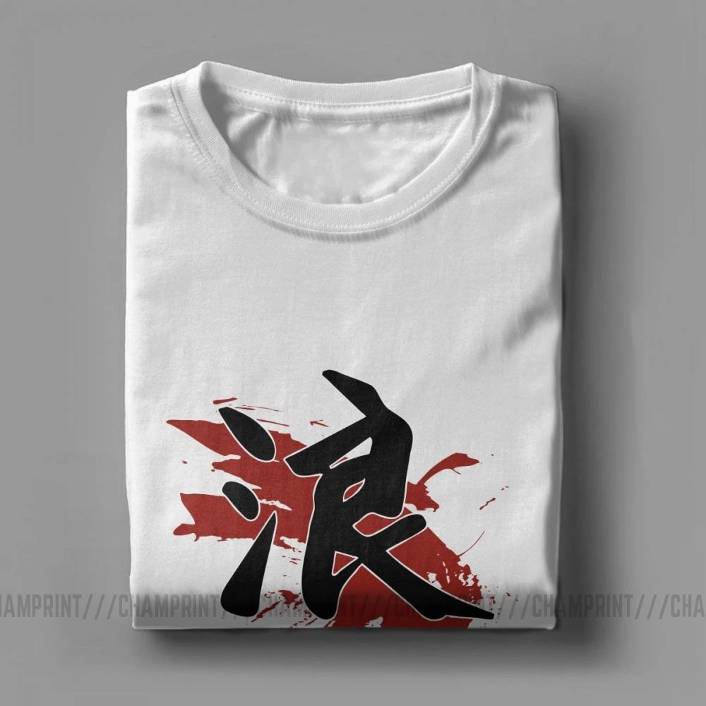 Ronin Kanji футболки для мужчин Samurai Warrior Budo Bushido Графические Топы с коротким рукавом