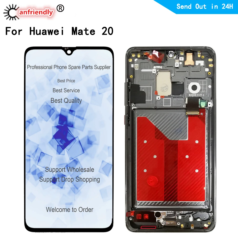 ЖК дисплей 6 53 дюйма для Huawei Mate20 Mate 20 с сенсорной панелью и дигитайзером экрана в