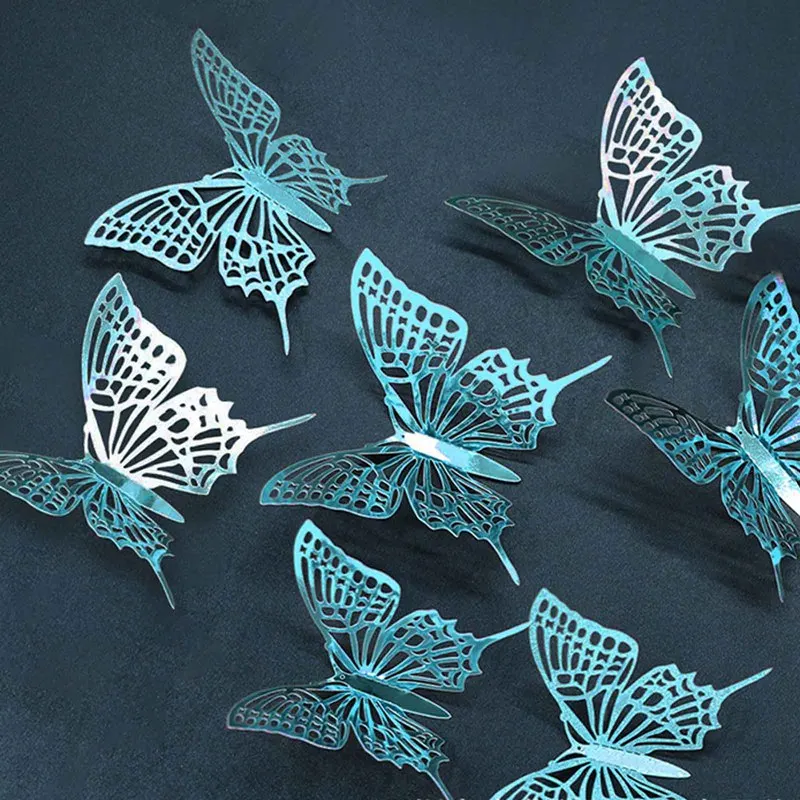 

12pcs/set 3D Hollow Butterfly Wall Stickers for Kids Rooms Home Decor stickers Fridge stickers DIY Party Wedding Butterflies