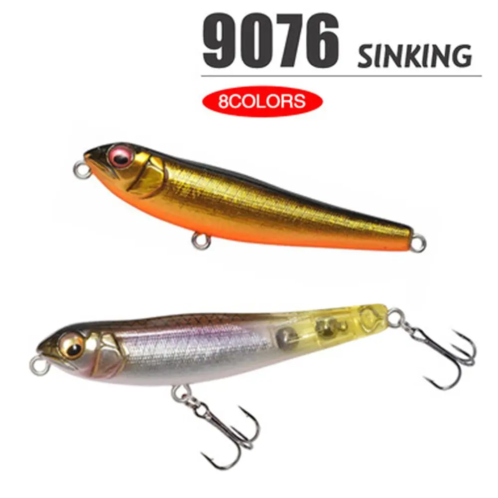 

71mm 7g Useful Tackle Crankbaits Fish Hooks Pencil Baits with Steel ball Minnow Lures Winter Fishing