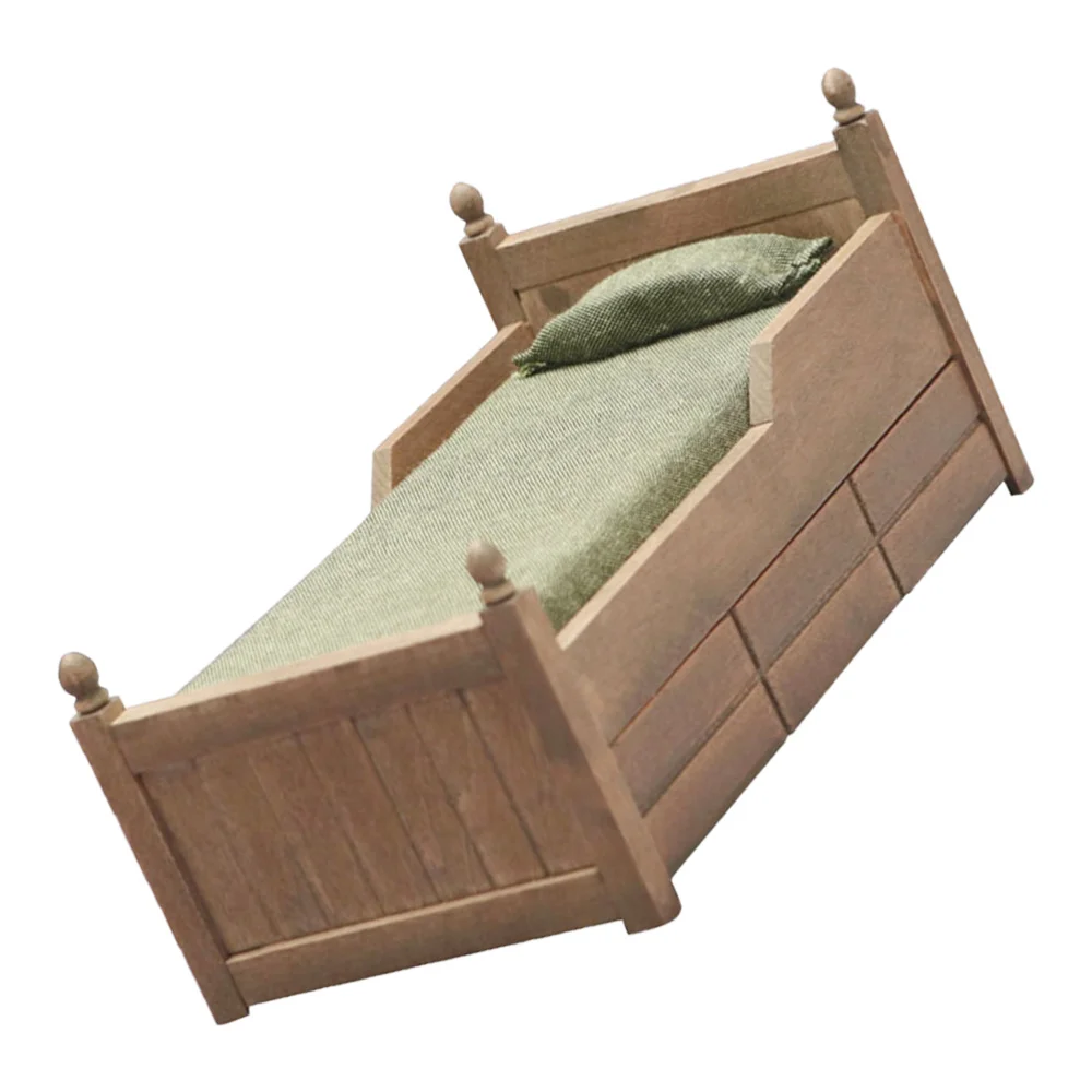 

1Pc Simulated Bed Model Decor Vintage Bed Model Adornment DIY Mini Decor