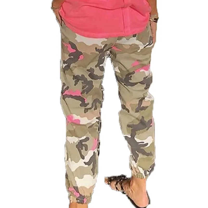 

Women Casual Camouflage Elastic Waist Jogger Pants Trousers Slacks Sweatpants
