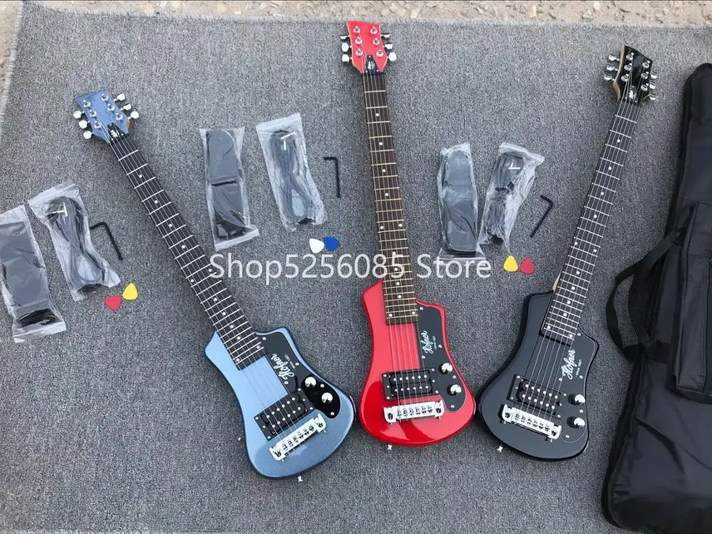 Бесплатная доставка разноцветная портативная мини гитара hofner коротышка для