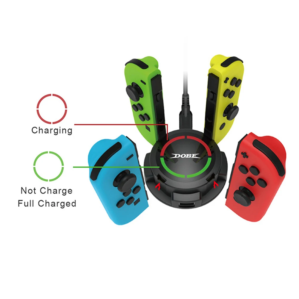 

4 In 1 Grip Handle Charging Dock Station For Nintendo Switch OLED Gamepad Controller Charger Stand For NS Switch Joycon
