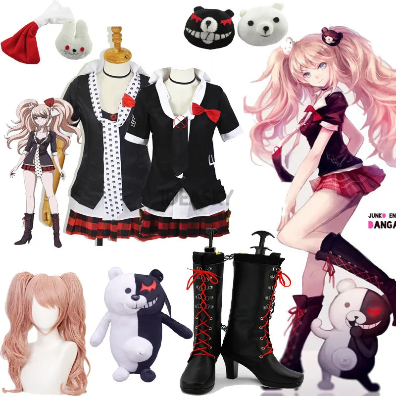 Парик для косплея Dangan Ronpa Danganronpa джунко эношима розовые длинные волнистые с