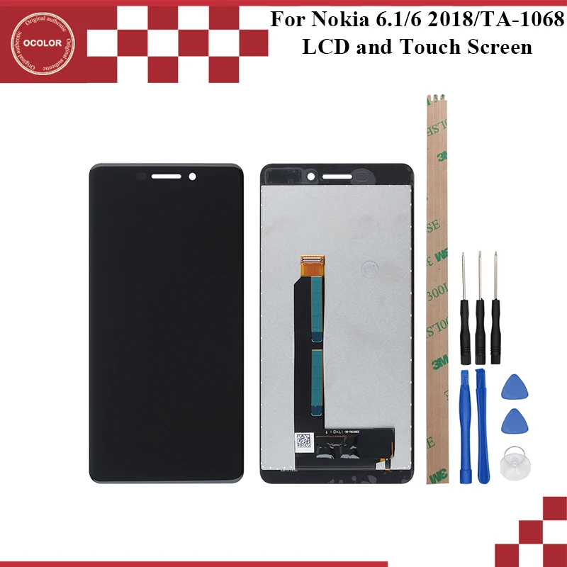 Ocolor для Nokia 6 1 2018 TA-1043 TA-1045 TA-1050 TA-1054 TA-1068 ЖК-дисплей и сенсорный экран в сборе Замена